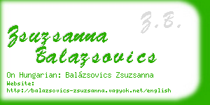 zsuzsanna balazsovics business card